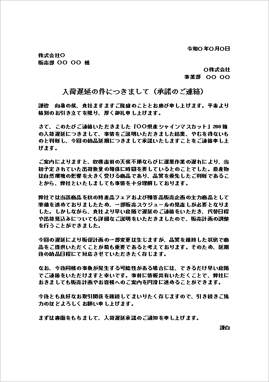 ソロキャンプ用品販売状況・在庫状況のご照会テンプレート1ページ目のWord文書キャプチャー画像。アウトドア用品の販売分析向け問い合わせ文。