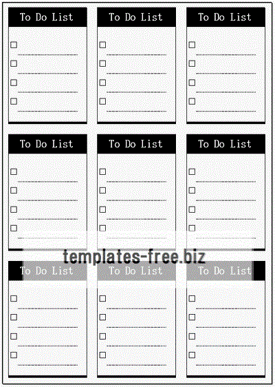 To Do リストのフォーマット