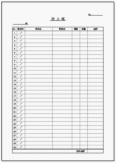 売上帳 Excelで作成したテンプレート 書き方は 無料でダウンロードできるフォーマット テンプレート 雛形