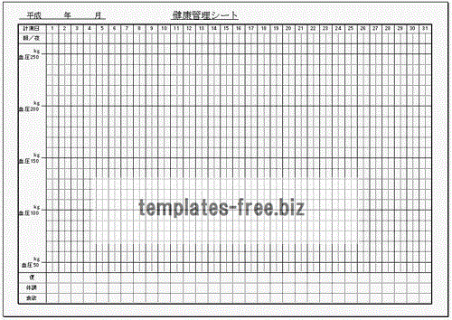 Excelで作成した健康管理シート