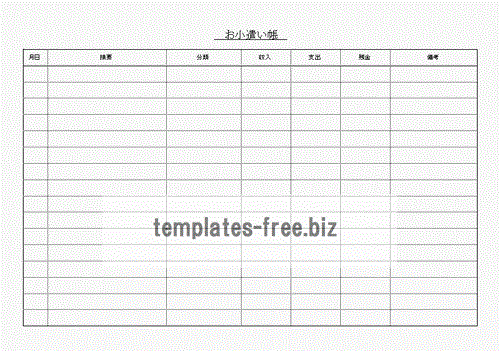 Excelで作成したお小遣い帳