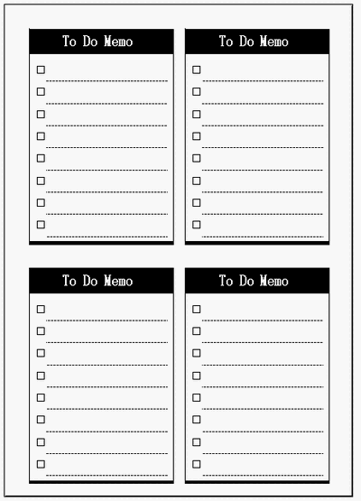 ToDoメモのフォーマット