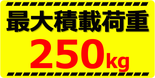 最大積載荷重の看板 テキストボックス使用 無料でダウンロードできるフォーマット