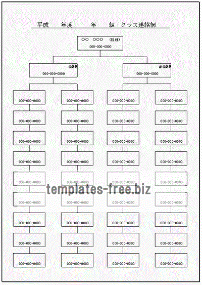 クラス連絡網のフォーマット