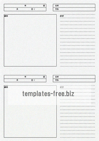 Excelで作成した観察日記